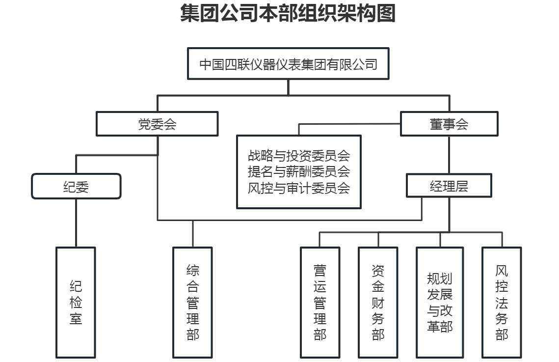中國四聯儀器儀表集團有限公司本部組織架構圖.png
